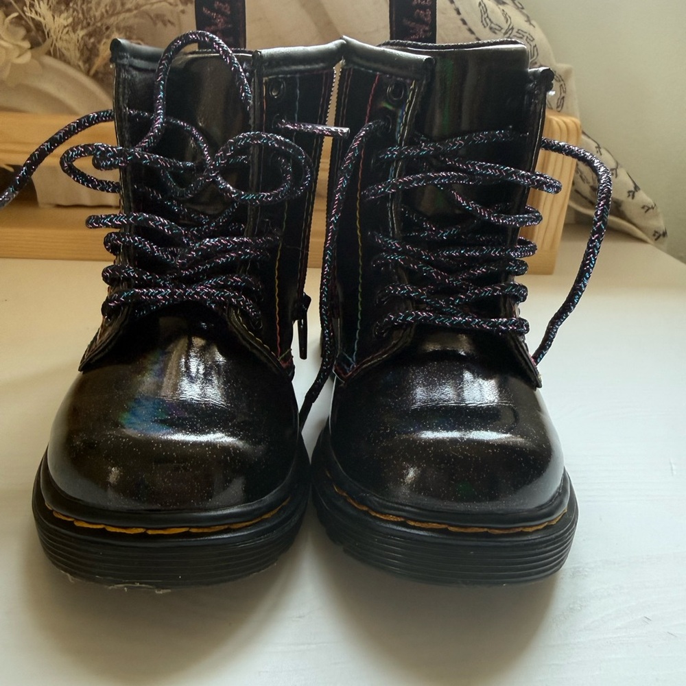 Dr Martens Glitter Patent Boots - Picture 9 of 9